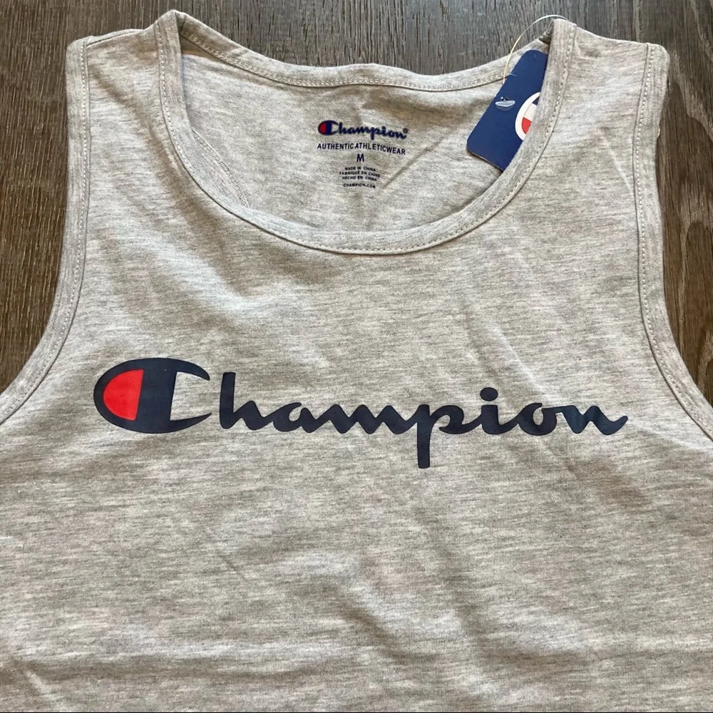 NWT Girls Medium 10/12 Racerback Champion Tank Top Grey
